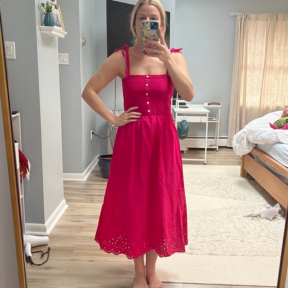 Hot pink maxi sundress